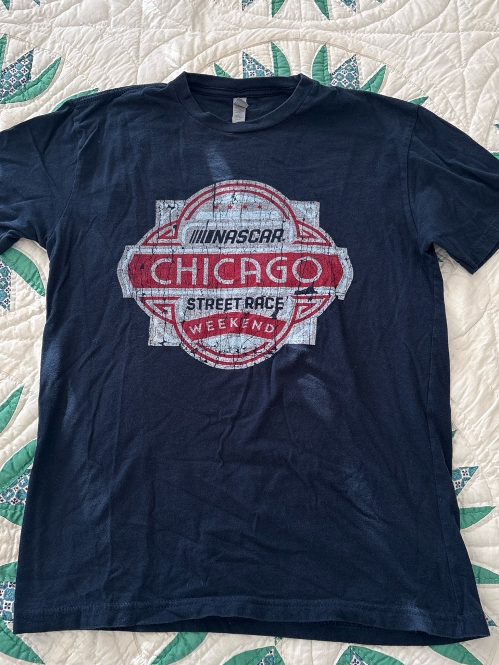 Nascar Navy Short Sleeve Chicago Street Race Graphic Tee